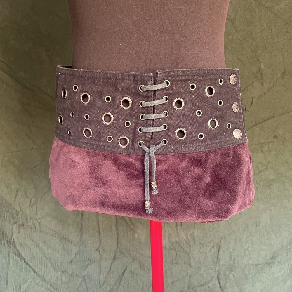 Psylo purple and black mini skirt with pocket